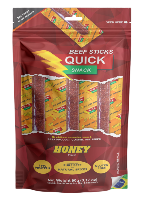 Honey Flavor - Quick Beef Stick Snack