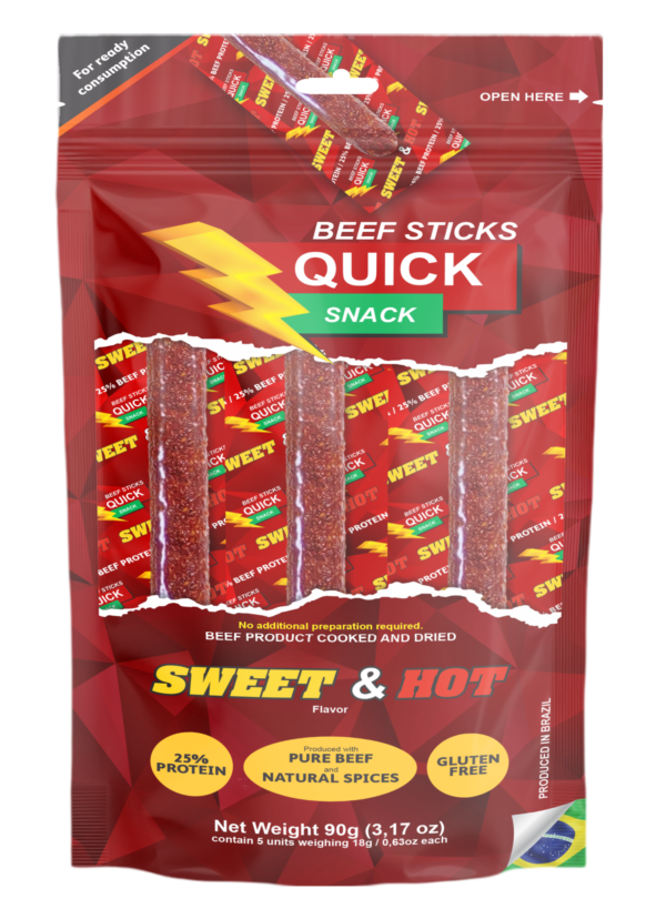 Sweet and Hot Flavor - Quick Beef Stick Snack