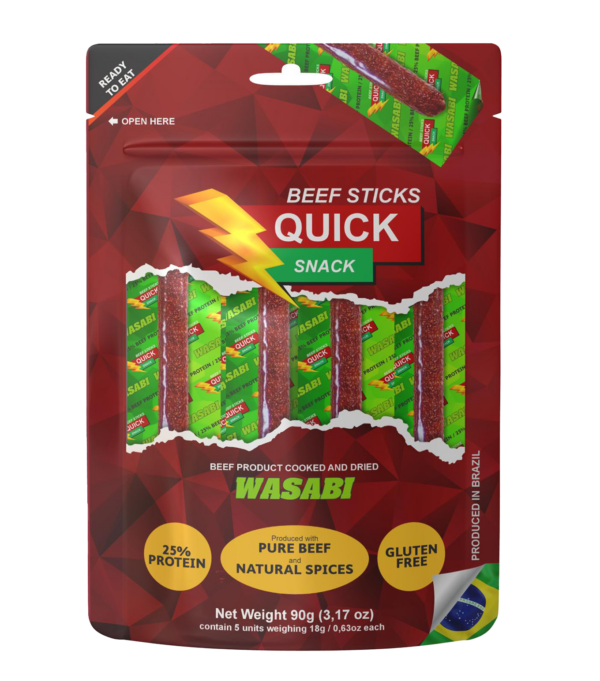 Wasabi Flavor - Quick Beef Stick Snack